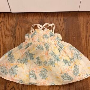 Tommy Bahama Girl's Cream and Green Dress Size 18 months